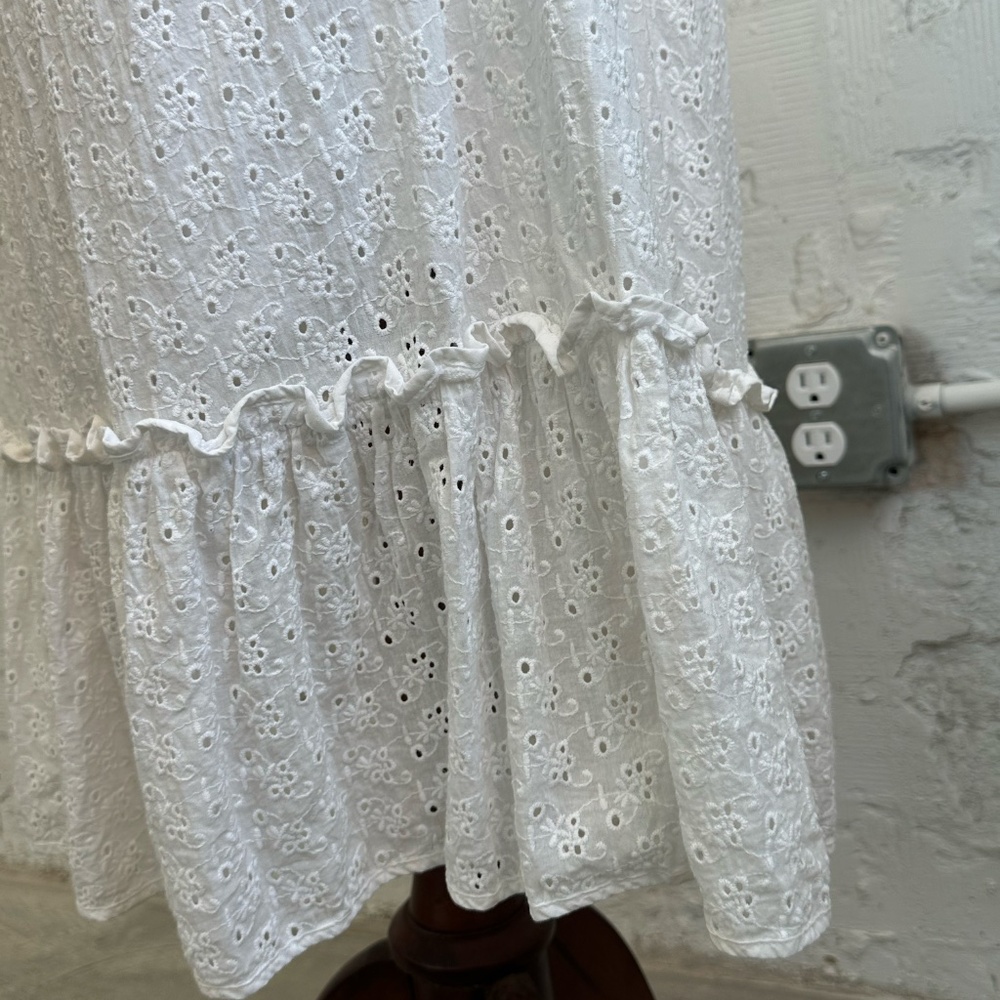 Maison Me Maisonette white ruffle sundress/maxi dress white size SMALL - Picture 8 of 10